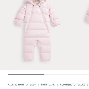 Baby Girl 6 months Down Snowsuit with free outfit